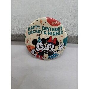 Disney Parks - Happy Birthday Mickey & Minnie Mouse Day Button - 2022